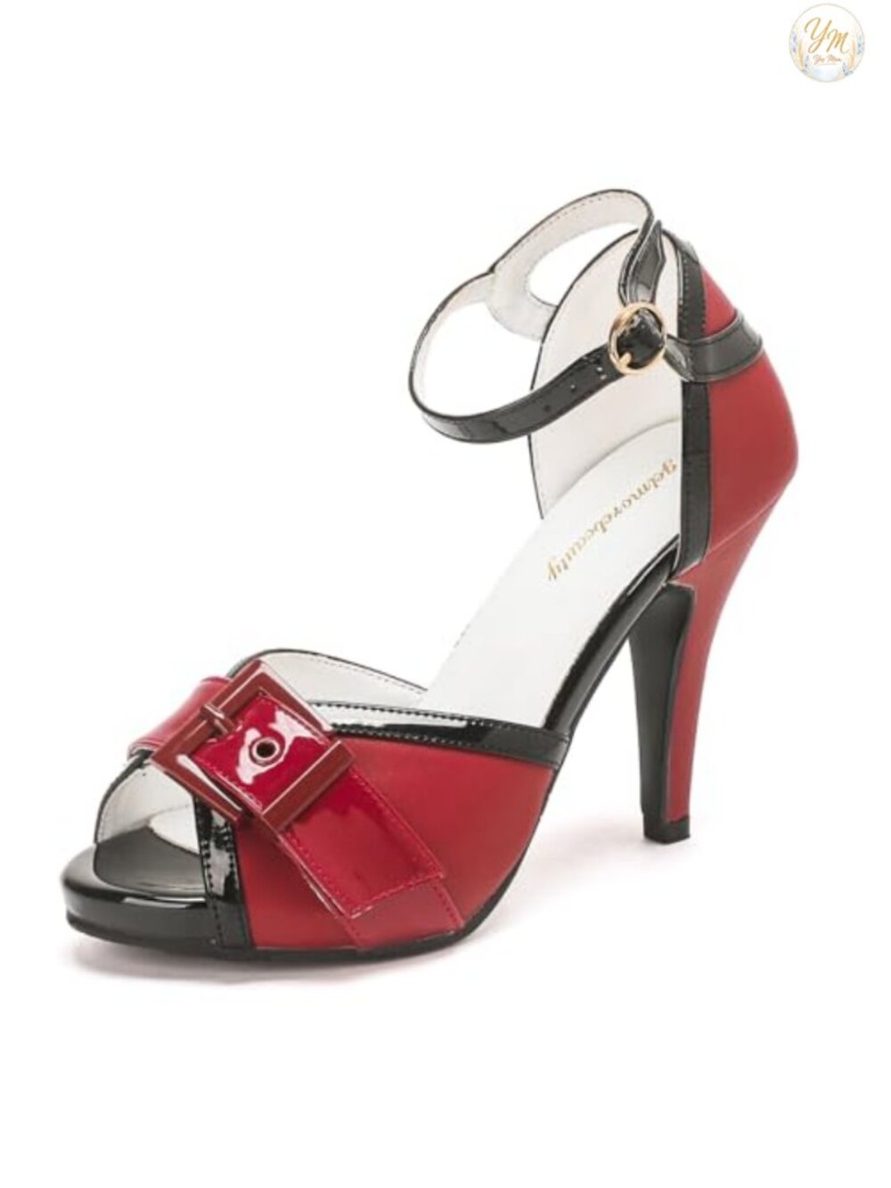 Peep Toe High Heels Strappy Ankle Strap Platform Heeled Sandals